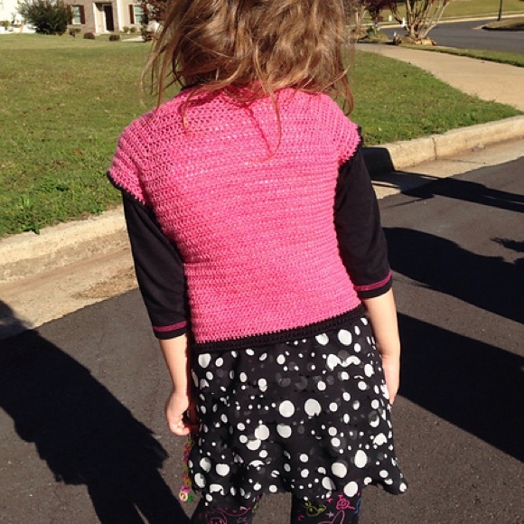 Girl’s Hand Crocheted Wrap Dress - Picture 4 of 4